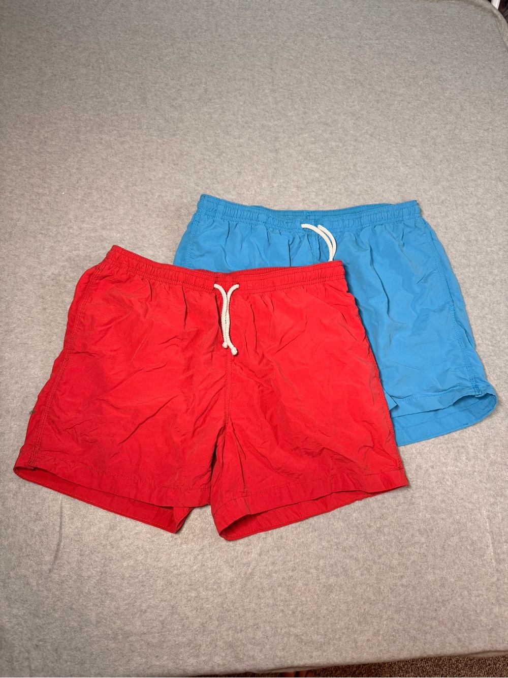 H&M Men's Swim Shorts Bundle - Red and Light Blue